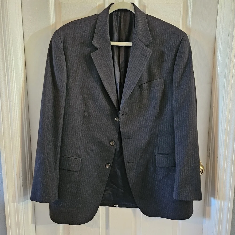 Ralph Lauren Blue Label Men's 100% Wool Blazer Sport Coat Jacket Size 44R  Gray